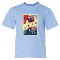 Youth Sized Sloth Face Plain Simple - Tee Shirt