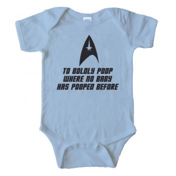 To Boldly Poop Where No Baby Has Pooped Before Star Trek Bodysuit