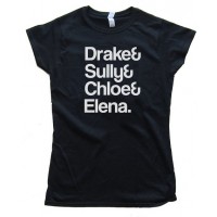 Womens Drake&Amp; Sully&Amp; Chloe&Amp; Elena. - Uncharted: Drake'S Fortune Tee Shirt