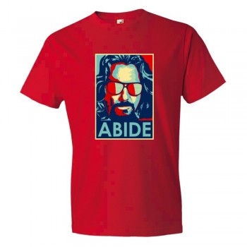 Abide The Dude From The Big Lebowski Obama Style Poster - Tee Shirt