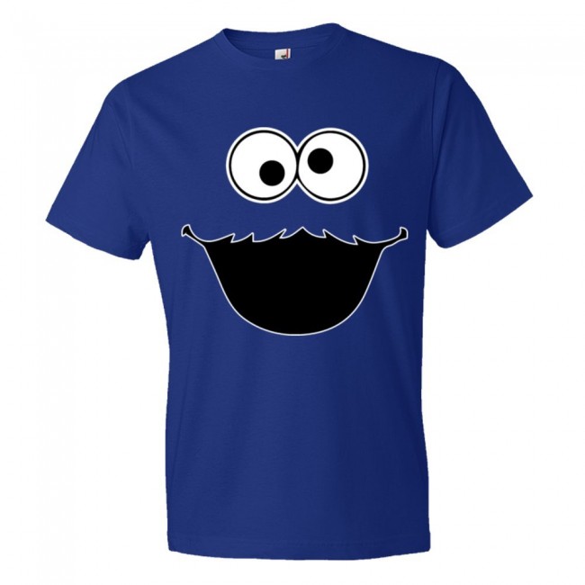 Let op Oefening Kader Big Cookie Monster Face - Tee Shirt