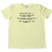 Conglaturation Ghost Busters Classic Nintendo Nonsense Screen - Retro Gaming - Tee Shirt