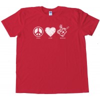 Peace Love And Ukulele - Tee Shirt