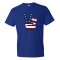 Red White And Blue Patriotic Peace Hand Usa Stars And Stripes American - Tee Shirt