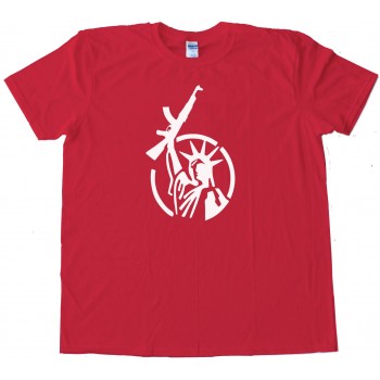 Statue Of Liberty With Ar-15 Rifle - Tee Shirt