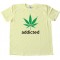 Addicted Marijuana Leaf Adidas Parody Tee Shirt