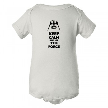 Baby Bodysuit Keep Calm And Use The Force Darth Vader