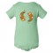 Baby Bodysuit Yin Yang Koi Fish Oranges