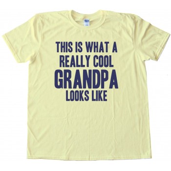 Big Text This Is What A Really Cool Grandpa Looks Like - Tee Shirt