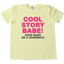 Cool Story Babe! Now Make Me A Sandwich Tee Shirt