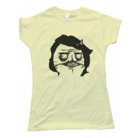 Female Black Hair Me Gusta Rage Comic Face Tee Shirt