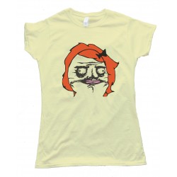 Female Red Hair Me Gusta Rage Comic Face Tee Shirt