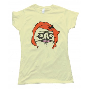 Female Red Hair Me Gusta Rage Comic Face Tee Shirt