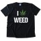 I Love Marijuana Pot Leaf Tee Shirt