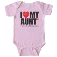 I Love My Aunt - Contact Info Available Upon Request - Baby Bodysuit
