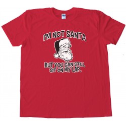 Im Not Santa But You Can Still Sit On My Lap Christmas Tee - Tee Shirt