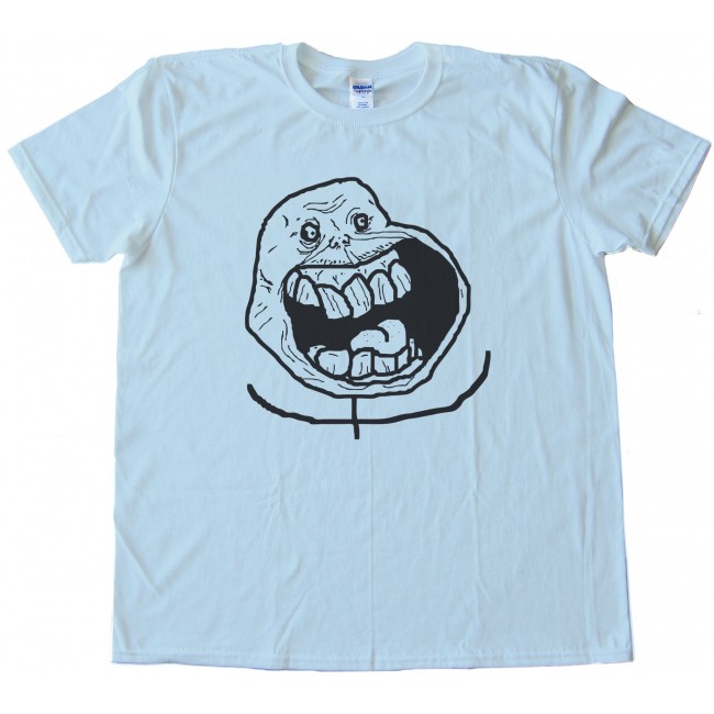 Super Alone Rage Comic Face Tee Shirt