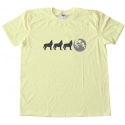 Three Wolf Full Moon Simplified Tee Shirt