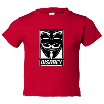 Toddler Sized Disobey - Obey Opposite Graffiti Style - Tee Shirt Rabbit Skins