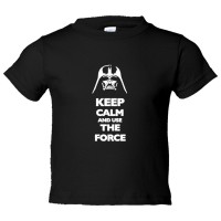 Toddler Sized Keep Calm And Use The Force Darth Vader - Tee Shirt Rabbit Skins