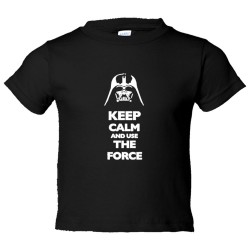 Toddler Sized Keep Calm And Use The Force Darth Vader - Tee Shirt Rabbit Skins