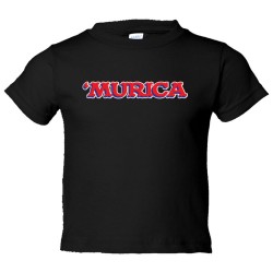 Toddler Sized 'Murica American Spirit George Bush Style - Tee Shirt Rabbit Skins