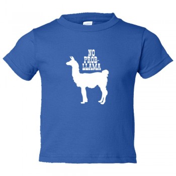 Toddler Sized No Problem Prob Llama Animal - Tee Shirt Rabbit Skins