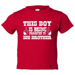 Toddler Sized This Boy Is Being Promoted To Big Brother Two Thumbs Up - Tee Shirt Rabbit Skins