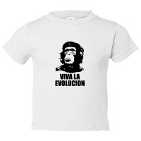Toddler Sized Viva La Evolucion Che Guevara Chimp - Tee Shirt Rabbit Skins