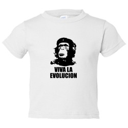 Toddler Sized Viva La Evolucion Che Guevara Chimp - Tee Shirt Rabbit Skins