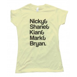 Westlife Band Member NamesTee Shirt
