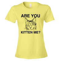 Womens Are You Kitten Me? Cat Person - Tee Shirt