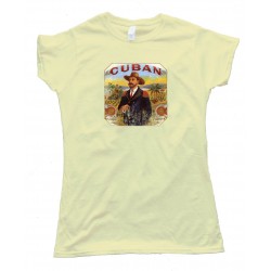 Womens Cuban Cigar Smoker - Tee Shirt