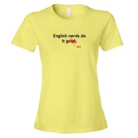 Womens English Nerds Do It Good / Well - Tee Shirt