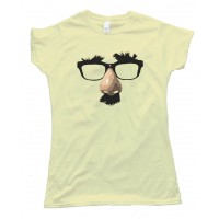 Womens Groucho Marx Glasses Halloween - Tee Shirt