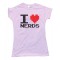 Womens I Love Nerds - Pixel - - Tee Shirt
