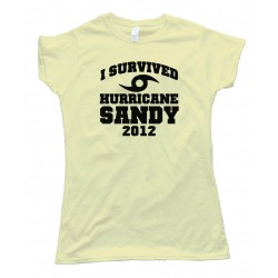 Womens I Survived Hurricane Sandy 2012 - Tee Shirt