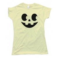 Womens Jack O Lantern Halloween Pumpkin Face - Tee Shirt