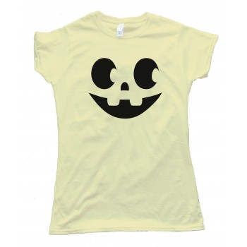 Womens Jack O Lantern Halloween Pumpkin Face - Tee Shirt