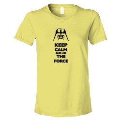 Womens Keep Calm And Use The Force Darth Vader - Tee Shirt