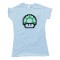 Womens Mario Brothers 1Up Free Life Green Muchroom - Tee Shirt