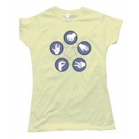 Womens Rock Paper Scissors Lizard Spock - Tee Shirt
