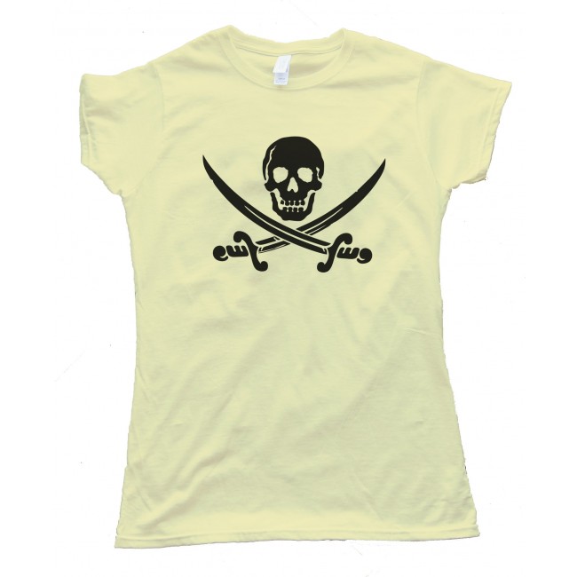 Womens Skull & Crossbones Swords Pirate Tee Shirt