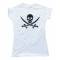 Womens Skull & Crossbones Swords Pirate Tee Shirt