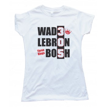 Womens Three Kings - Miami Heat - Wade Lebron Bosh Tee Shirt
