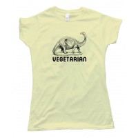 Womens Vegetarian Dinosaur - Tee Shirt