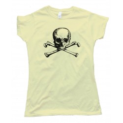 Womens Vintage Skull And Crossbones - Tee Shirt