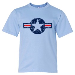 Youth Sized Classic American Military Star Air Force - Tee Shirt