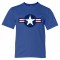 Youth Sized Classic American Military Star Air Force - Tee Shirt
