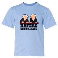 Youth Sized Haters Gonna Hate Muppet Show Balcony Critics - Tee Shirt